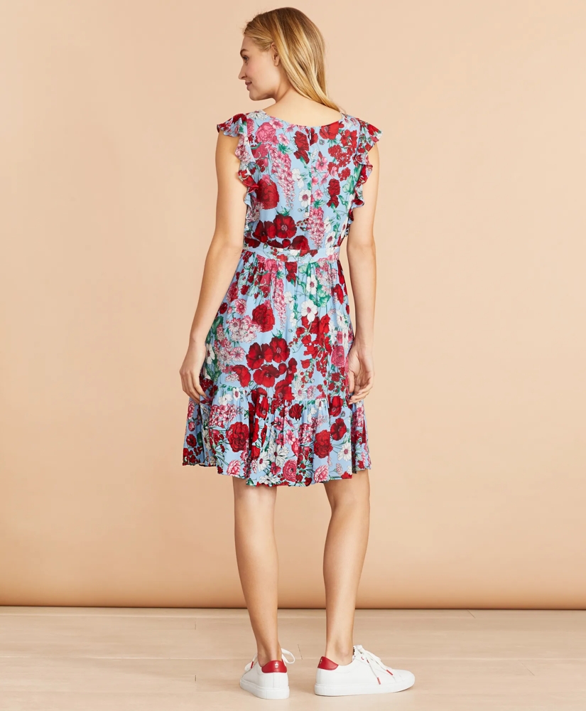 Floral-Print Flounced Dress, image 3