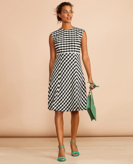 Gingham Boucle Dress, image 1