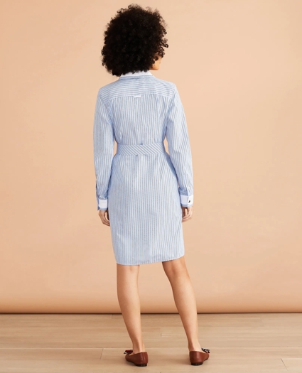 Striped Cotton Shirt Dress, image 3
