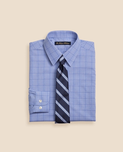 Boys Non-Iron Supima® Cotton Broadcloth Plaid Dress Shirt