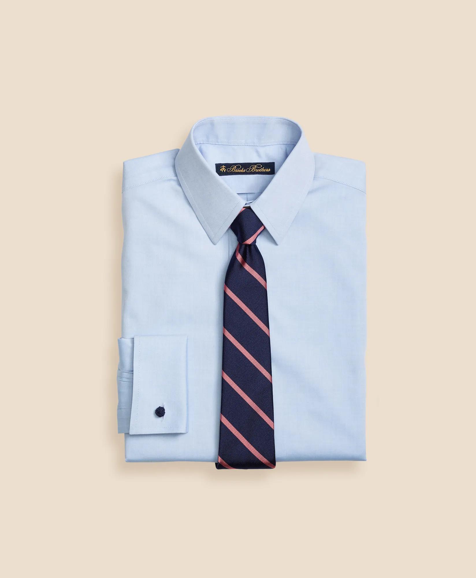 Non-Iron Supima Pinpoint Cotton French Cuff Dress Shirt