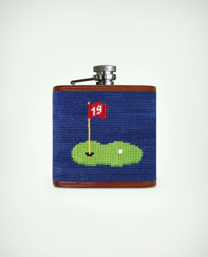 Smathers & Branson Stainless Steel Needlepoint Flask