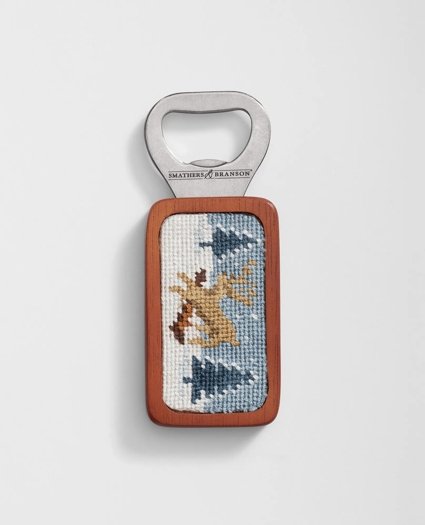 Smathers & Branson Needlepoint Reindeer Bottle Opener