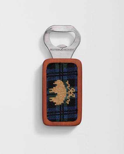 Smathers & Branson Needlepoint Golden Fleece® Black Watch Bottle Opener