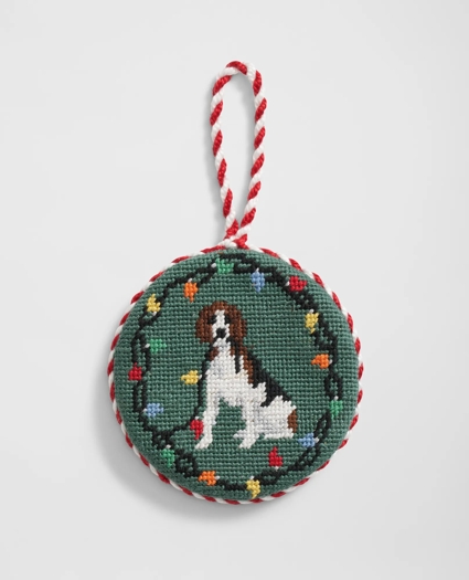 Smathers & Branson Cotton Needlepoint Beagle Ornament