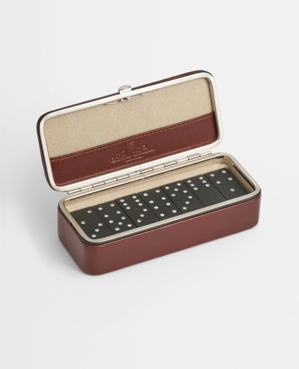 新品入荷 Travel Dominoes Game With Calfskin Case 置物
