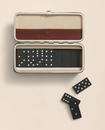 Travel Dominoes Game With Calfskin Case, image 2