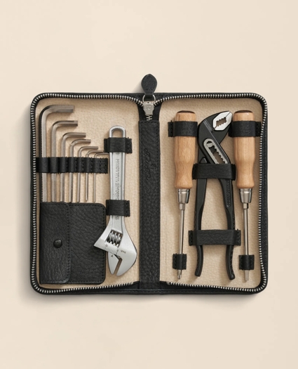Genuine Leather Case Car Tool Kit