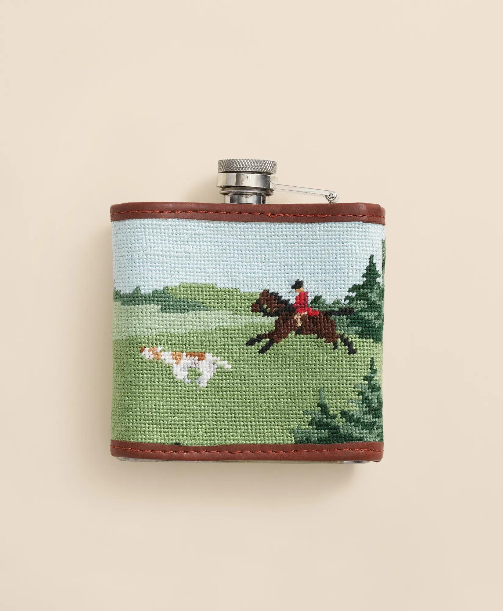 Smathers & Branson Stainless Steel Needlepoint Flask, image 2