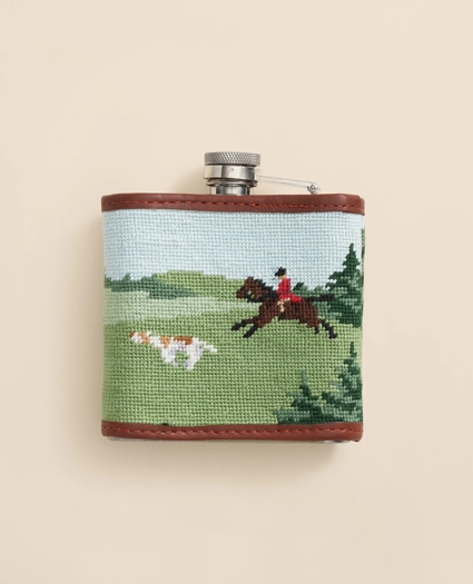 Smathers & Branson Stainless Steel Needlepoint Flask, image 2