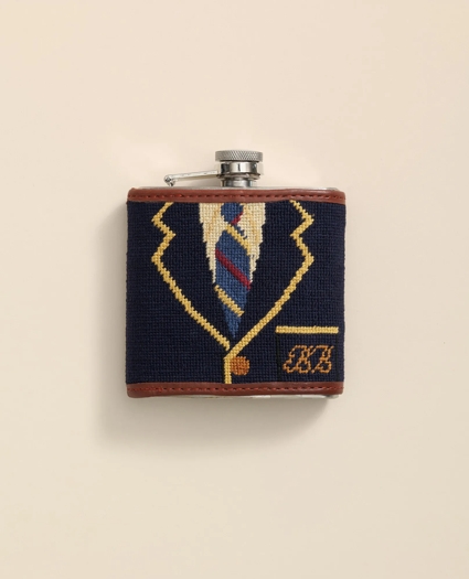 Smathers & Branson Needlepoint BB Uniform Flask