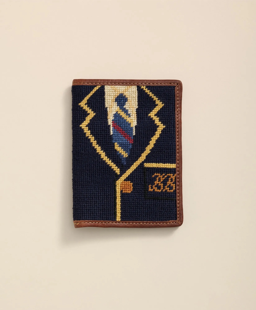 Smathers & Branson Needlepoint BB Uniform Passport Case