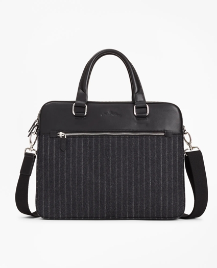 Wool Stripe Briefcase, image 1
