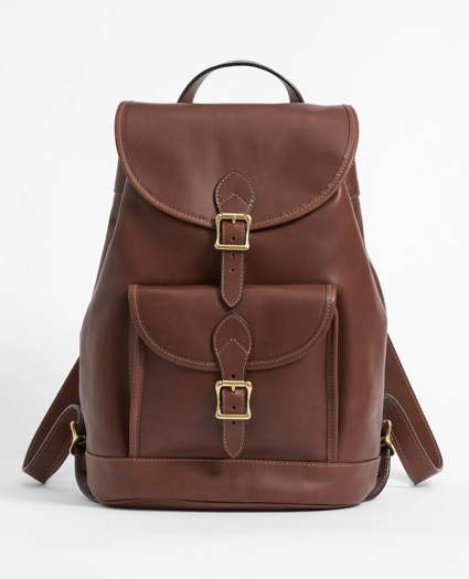 Leather Drawstring Backpack, image 1