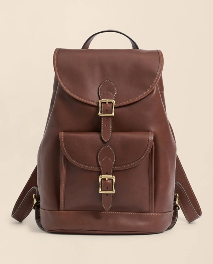 Leather Drawstring Backpack, image 1