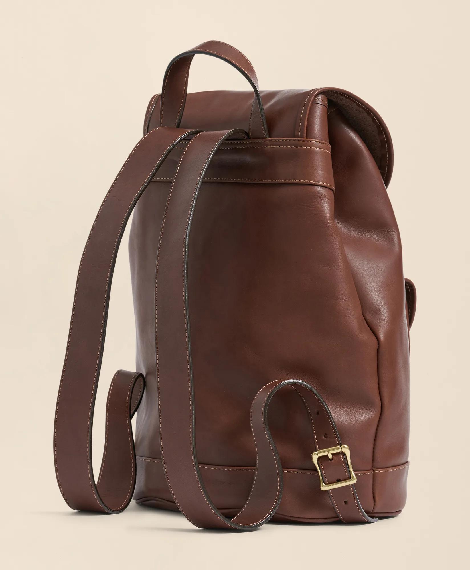 Leather Drawstring Backpack, image 2