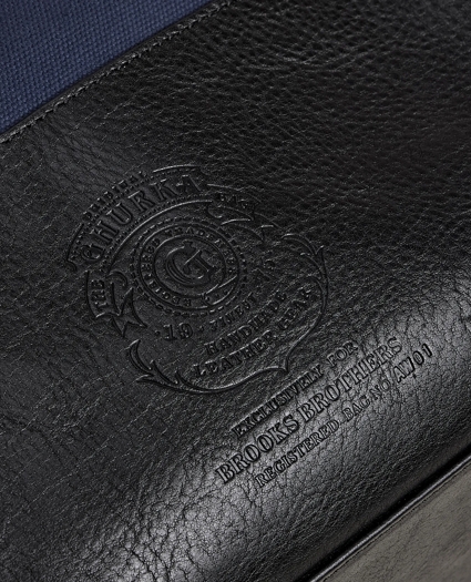 Ghurka Editor No. 271 Leather & Cotton-Linen Tote Bag, image 4
