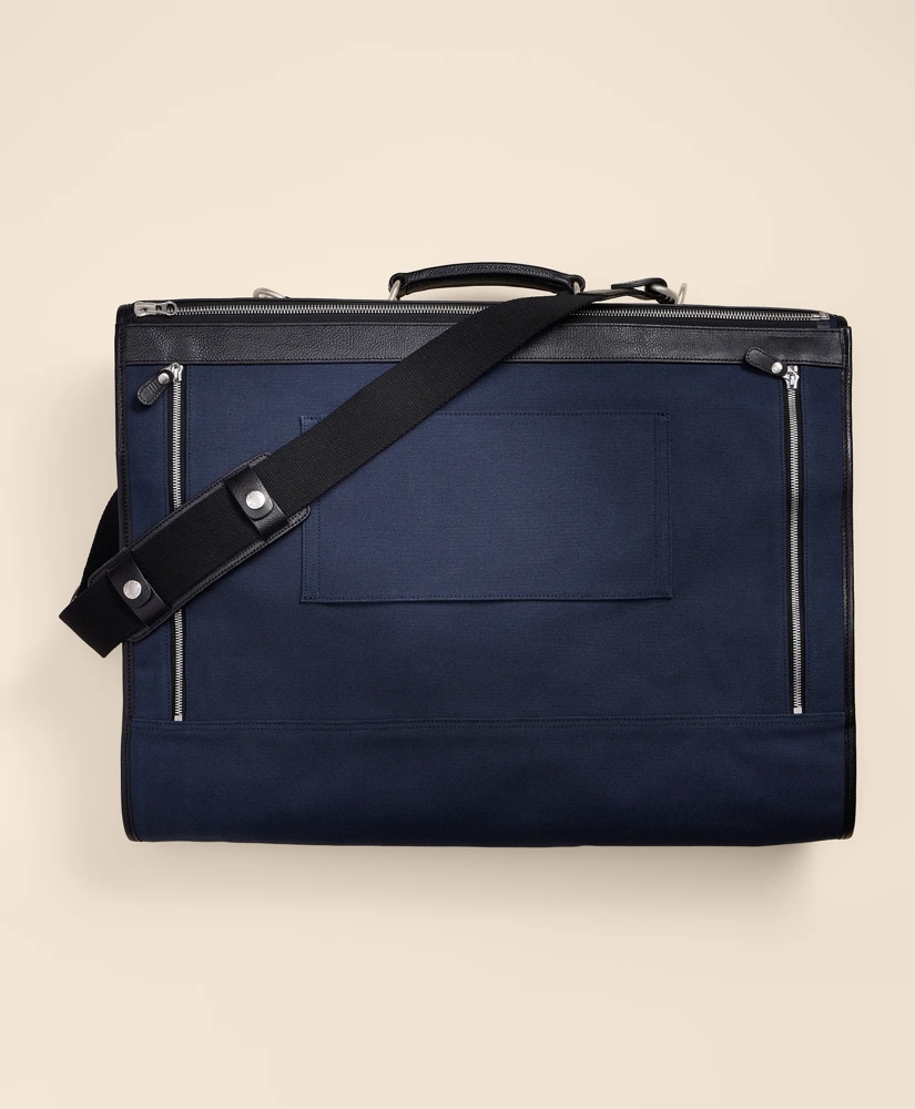 Ghurka Packet No. 83 Leather & Cotton Canvas Tri-Fold Garment Bag, image 2