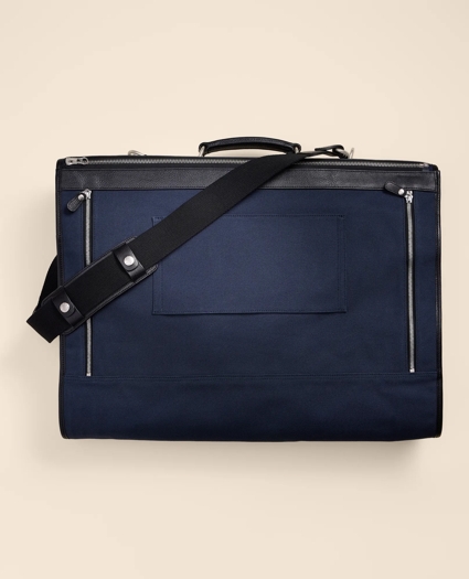 Ghurka Packet No. 83 Leather & Cotton Canvas Tri-Fold Garment Bag, image 2