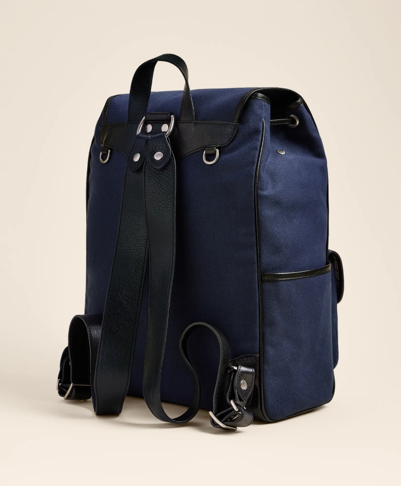 Ghurka Blazer No. 278 Leather & Cotton Twill Backpack, image 2