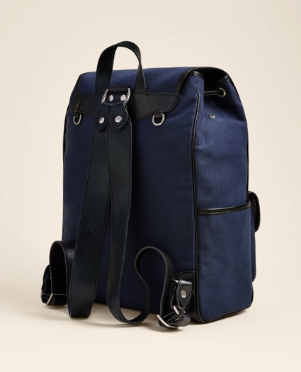 Ghurka Blazer No. 278 Leather & Cotton Twill Backpack, image 2