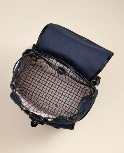 Ghurka Blazer No. 278 Leather & Cotton Twill Backpack, image 3