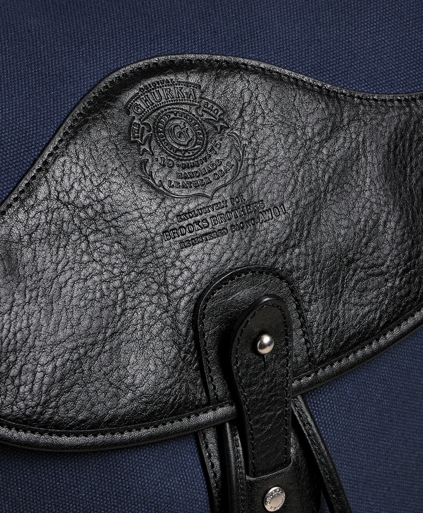 Ghurka Blazer No. 278 Leather & Cotton Twill Backpack, image 4
