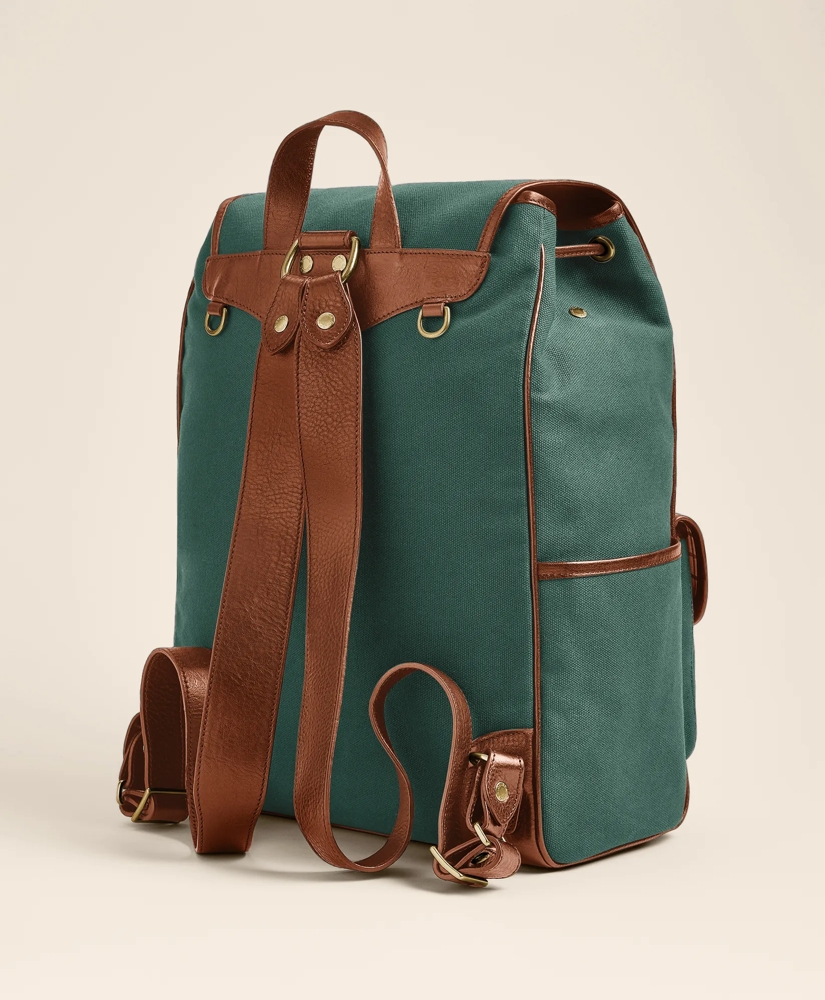 Ghurka Blazer No. 278 Leather & Cotton Twill Backpack, image 2