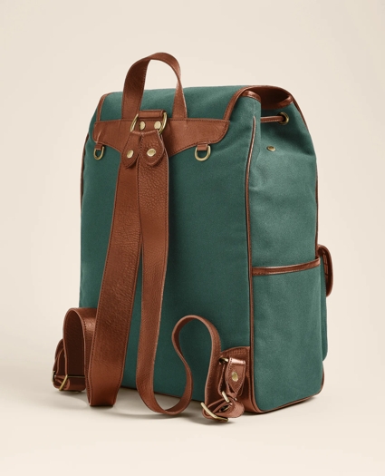 Ghurka Blazer No. 278 Leather & Cotton Twill Backpack, image 2