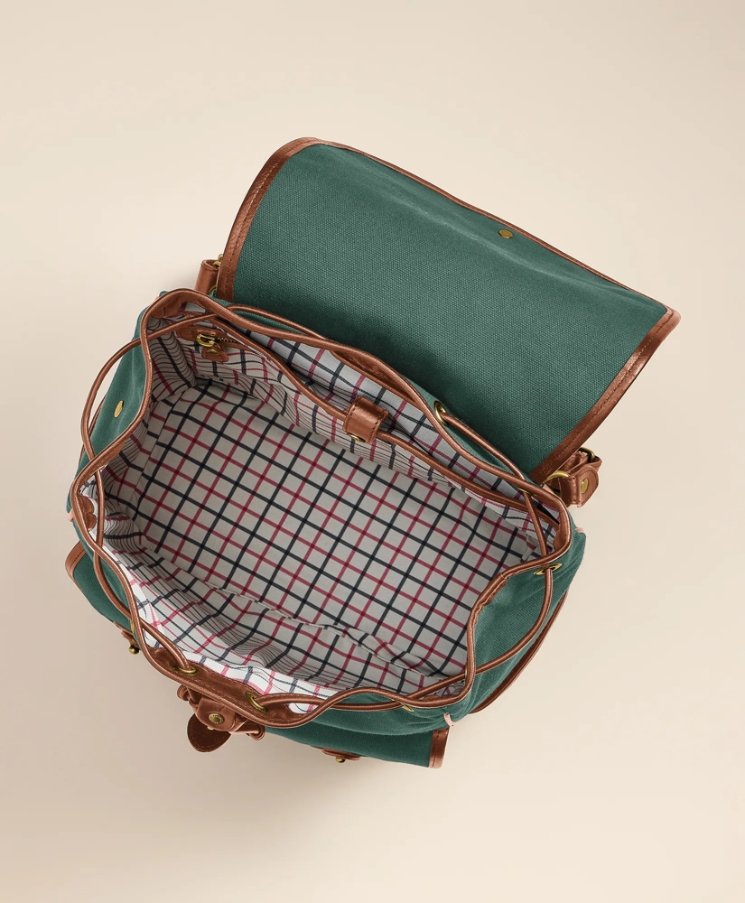 Ghurka Blazer No. 278 Leather & Cotton Twill Backpack, image 3