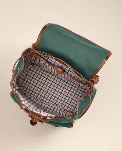 Ghurka Blazer No. 278 Leather & Cotton Twill Backpack, image 3