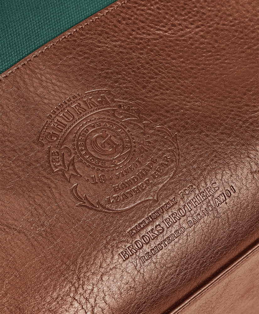Ghurka Editor No. 271 Leather & Cotton-Linen Tote Bag, image 4