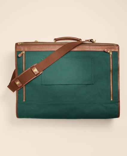 Ghurka Packet No. 83 Leather & Cotton Canvas Tri-Fold Garment Bag, image 2