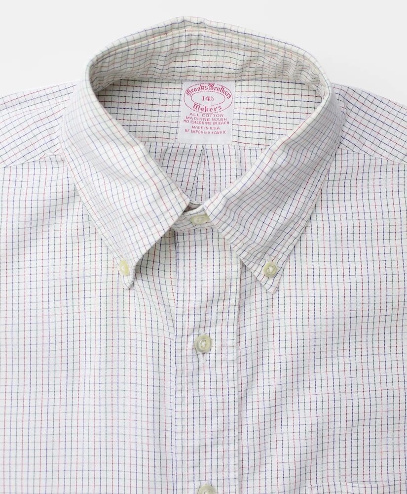 Vintage Brooks Brothers Tattersall Short Sleeve Shirt, 1990s, 14.5, image 3