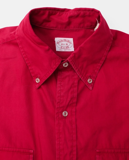 本物品質の Vintage 15.5 1960s, Shirt, Poplin Brothers Brooks トップス