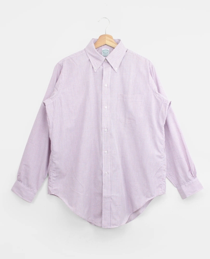 Vintage Brooks Brothers Brookscloth Tattersall Shirt, 1970s, 16, image 1