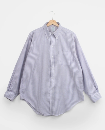 Vintage Brooks Brothers Brooksweave University Stripe Oxford Shirt, 1980s, 16.5, image 1