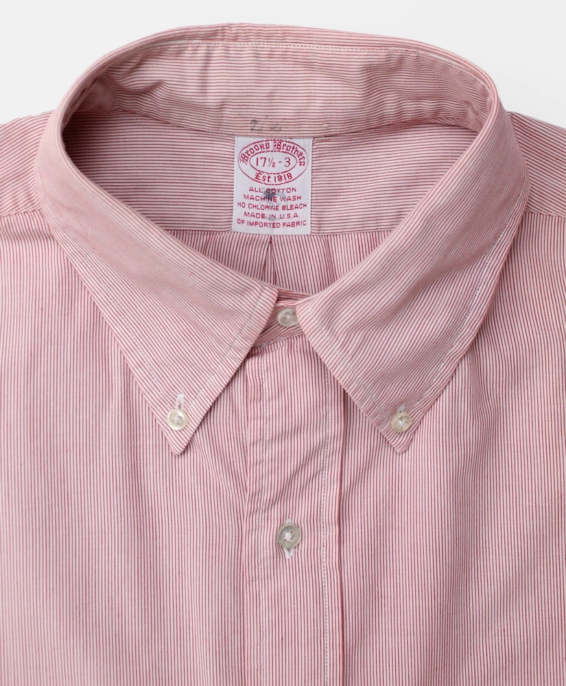 Vintage Brooks Brothers Hairline Stripe Shirt, 1990s, 17.5, image 3