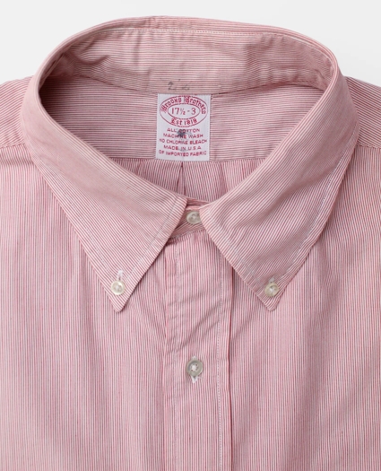 Vintage Brooks Brothers Hairline Stripe Shirt, 1990s, 17.5, image 3