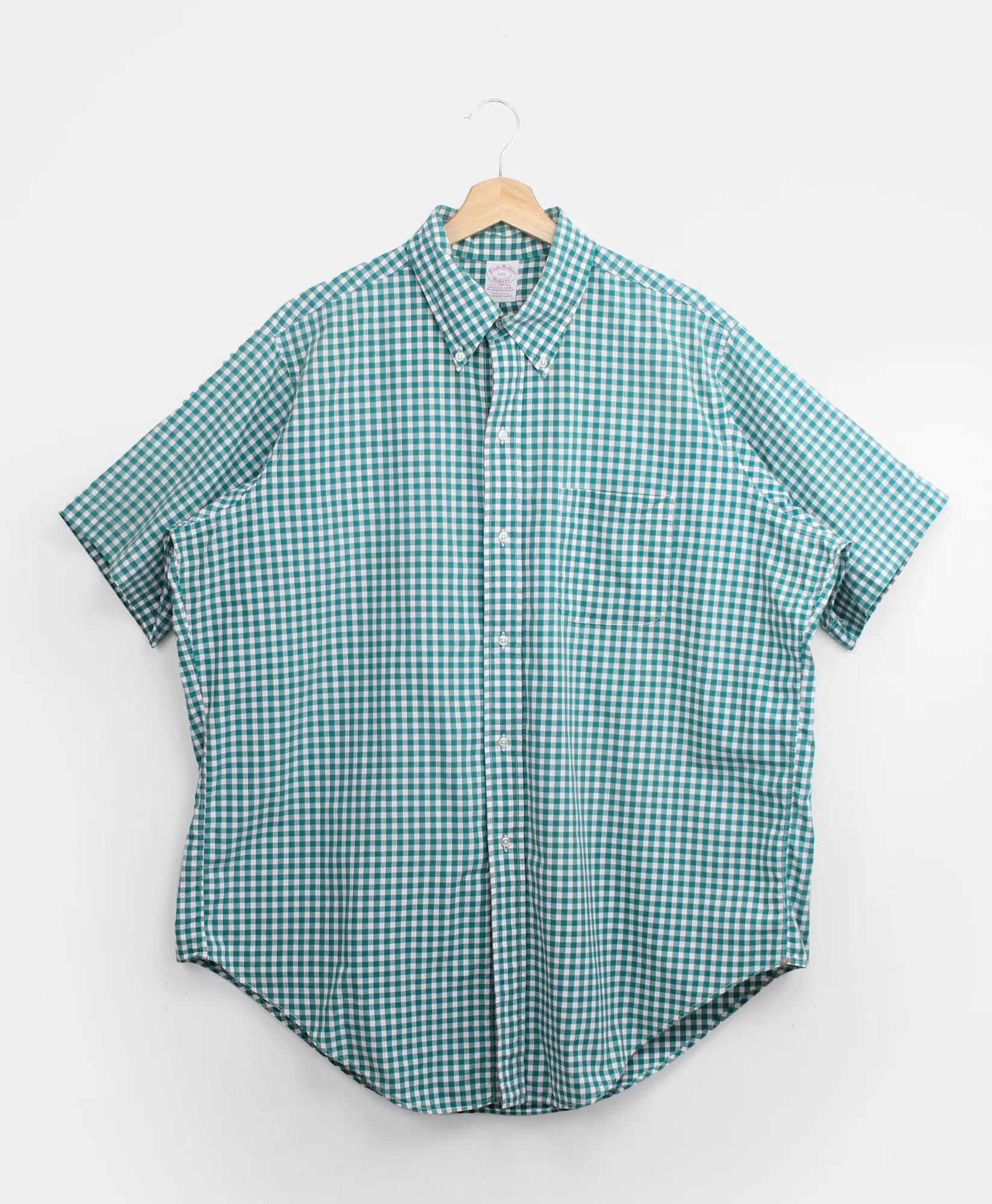 Vintage Brooks Brothers Plaid Short Sleeve Shirt, 1990s, 17.5, image 1