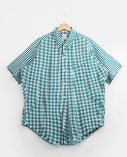 Vintage Brooks Brothers Plaid Short Sleeve Shirt, 1990s, 17.5, image 1
