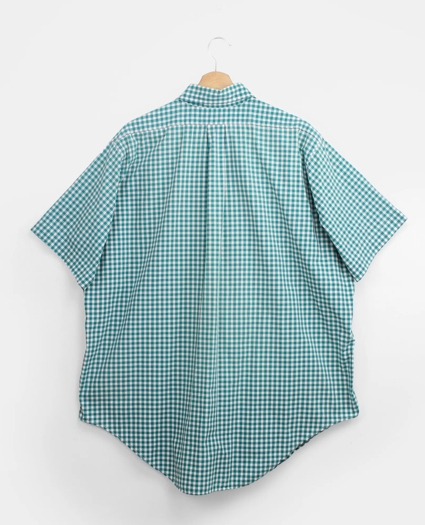 Vintage Brooks Brothers Plaid Short Sleeve Shirt, 1990s, 17.5, image 2