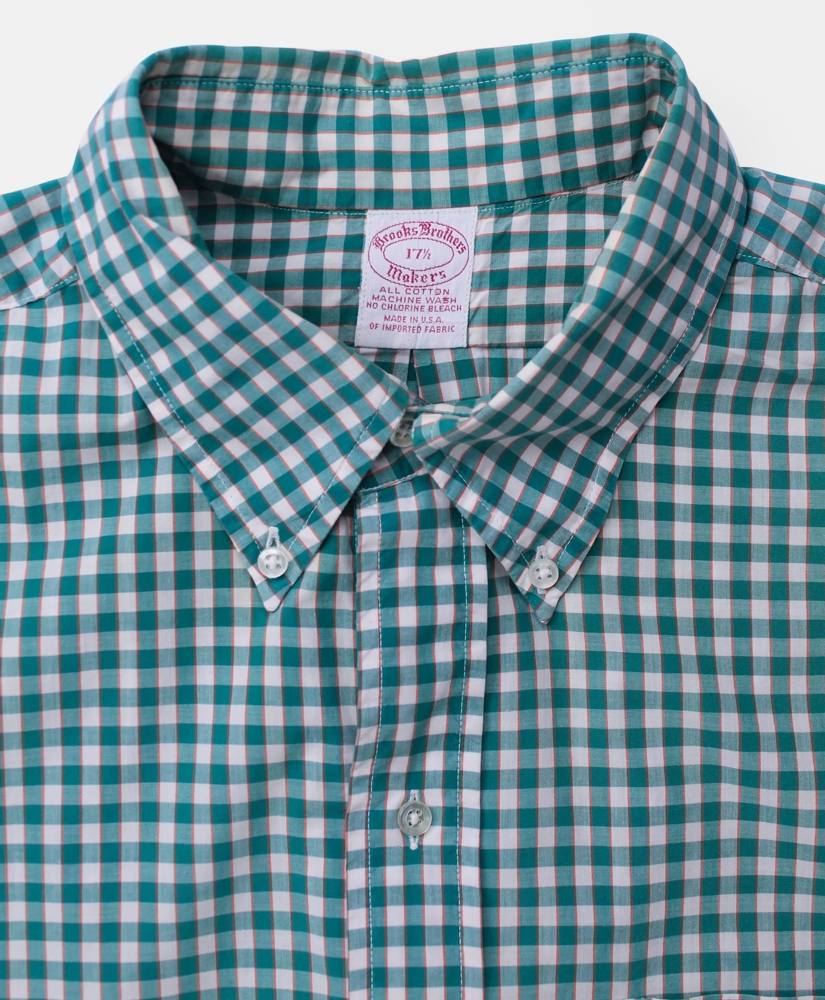 Vintage Brooks Brothers Plaid Short Sleeve Shirt, 1990s, 17.5, image 3