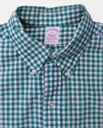 Vintage Brooks Brothers Plaid Short Sleeve Shirt, 1990s, 17.5, image 3