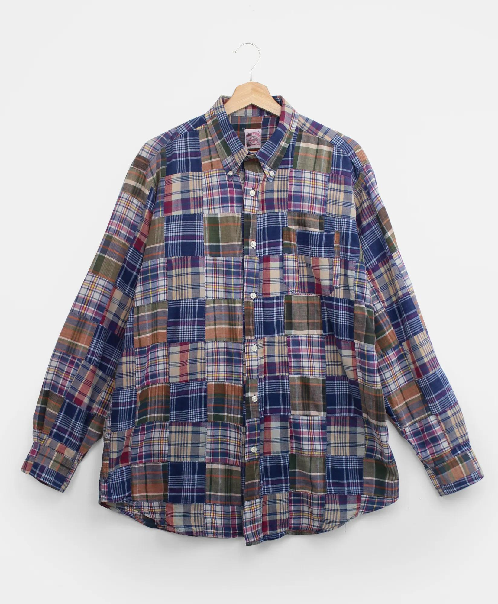 Patchwork Madras Shirt, 1990s, L