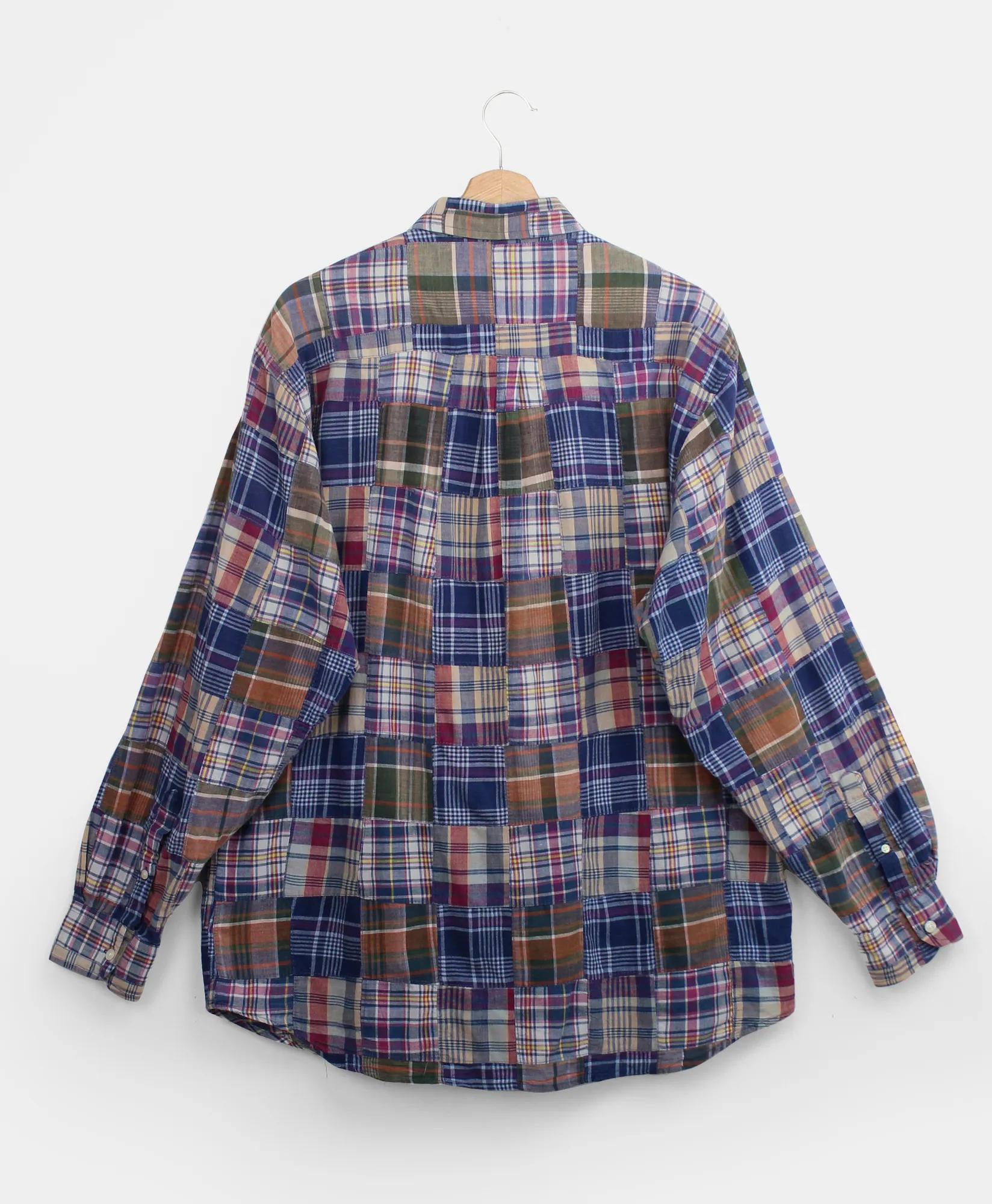 Patchwork Madras Shirt, 1990s, L