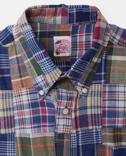 Vintage Brooks Brothers Patchwork Madras Shirt, 1990s, L, image 3