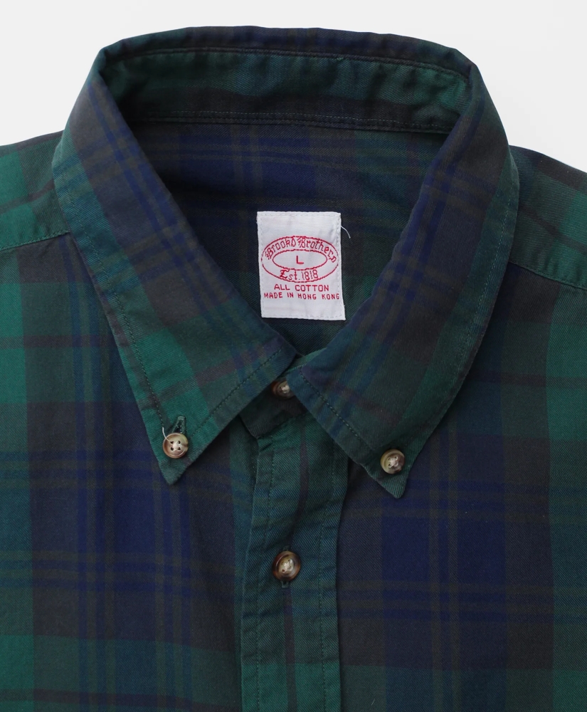 Vintage Brooks Brothers Plaid Brushed Twill Shirt, 1990s, L, image 3