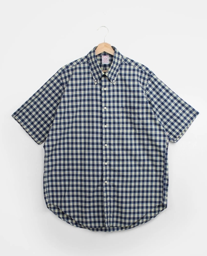 Vintage Brooks Brothers Plaid Short Sleeve Shirt, 1990s, L, image 1