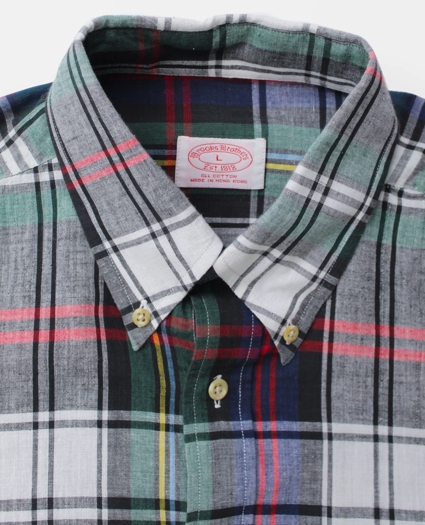 Vintage Brooks Brothers Tartan Madras Shirt, 1990s, L, image 3